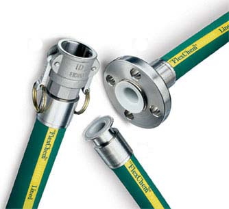 PTFE hose green and yellow exterior